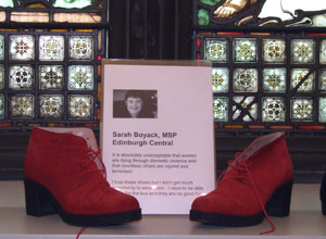 The shoes of Edinburgh MSP Sarah Boyack