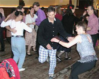 Couples dancing Lindy hop