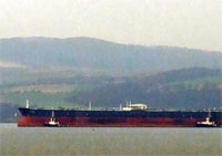 A view of the Firth of Forth across from Granton Harbour