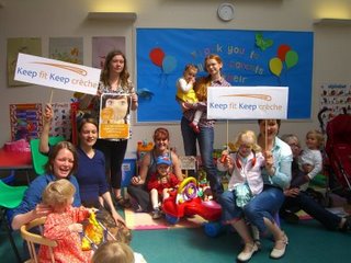 Mums and children at the sit in