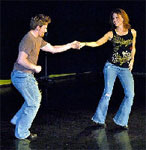 Couple dancing West Coast Swing