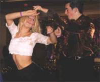Couple dancing West Coast Swing