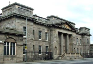 View of the Leith Custom House on Commercial St, Leith