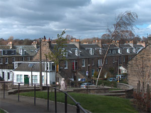 A view of the Snakey weaving down to Glenogle Rd from Saxe Coburg Place