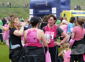 Three women after the race